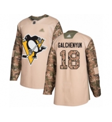 Youth Pittsburgh Penguins #18 Alex Galchenyuk Authentic Camo Veterans Day Practice Hockey Jersey