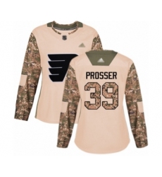 Women's Philadelphia Flyers #39 Nate Prosser Authentic Camo Veterans Day Practice Hockey Jersey