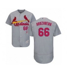 Men's St. Louis Cardinals #66 Randy Arozarena Grey Road Flex Base Authentic Collection Baseball Player Jersey