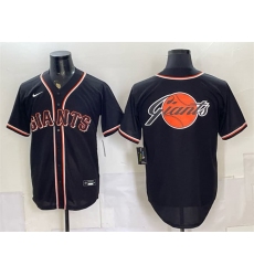 Mens San Francisco Giants Team Big Logo 2026 Fashion Replica Black Out Stitched Baseball Jersey