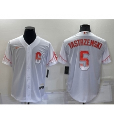 Men's San Francisco Giants #5 Mike Yastrzemski White 2021 City Connect Stitched Cool Base Nike Jersey