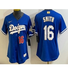 Women's Los Angeles Dodgers #16 Will Smith Blue 2026 Gold Collection Stadium Jersey