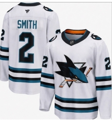 Men's San Jose Sharks #2 Will Smith New White Stitched Jersey