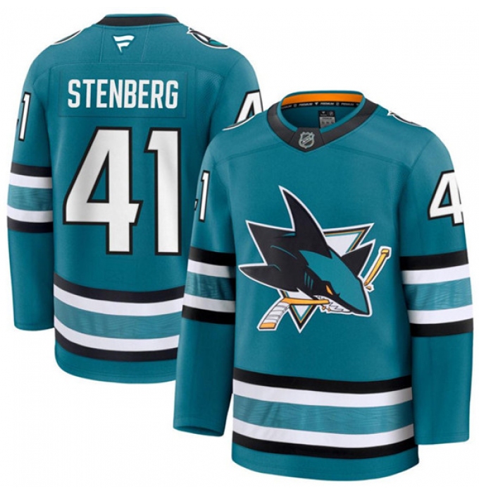 Men's San Jose Sharks #41 Ivar Stenberg Teal 2026 Stitched Hockey Jersey