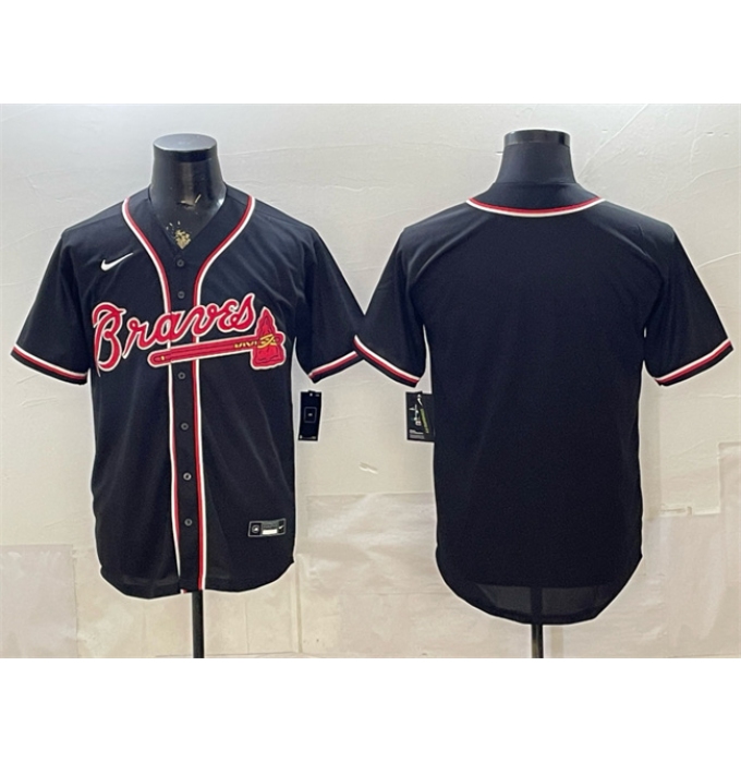 Men's Atlanta Braves Blank 2026 Fashion Replica Black Out Stitched Baseball Jersey