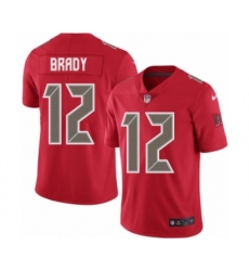 Men's Tampa Bay Buccaneers #12 Tom Brady Limited Red Rush Vapor Untouchable Football Jersey