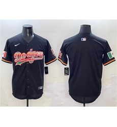 Men's Los Angeles Dodgers Blank Black Mexico Limited Stitched Baseball Jersey