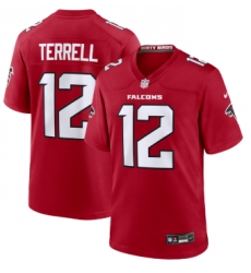 Men's Atlanta Falcons #12 Avieon Terrell Red Game Stitched Jersey