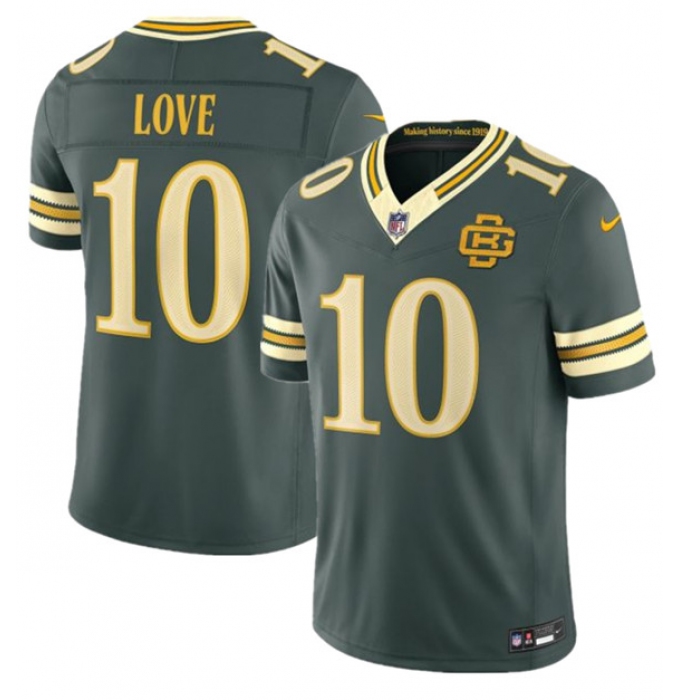 Men's Green Bay Packers #10 Jordan Love Dark Green 2026 F.U.S.E. Rivalries Collection Limited Football Stitched Jersey