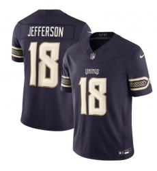 Men's Minnesota Vikings #18 Justin Jefferson Deep Purple 2026 F.U.S.E. Rivalries Collection Limited Football Stitched Jersey