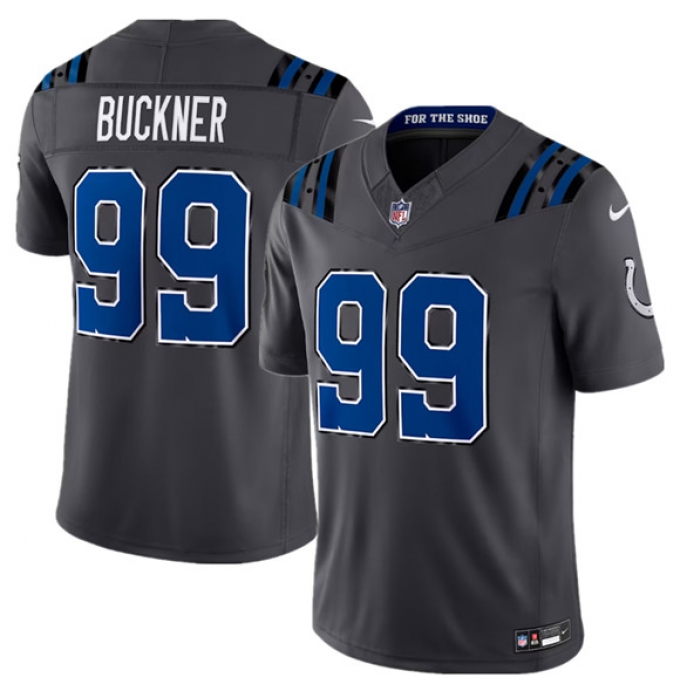 Men's Indianapolis Colts #99 DeForest Buckner Dark Gray 2026 F.U.S.E. Rivalries Collection Limited Football Stitched Jersey