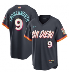 Men's San Diego Padres #9 Jake Cronenworth Obsidian 2026 City Connect Stadium Limited Stitched Baseball Jersey