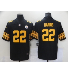 Men's Pittsburgh Steelers #22 Najee Harris Nike Black-Yellow 2021 Draft First Round Pick Limited Jersey
