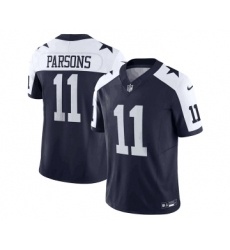 Men's Nike Dallas Cowboys #11 Micah Parsons Navy Thanksgiving 2023 F.U.S.E. Limited Stitched Football Jersey