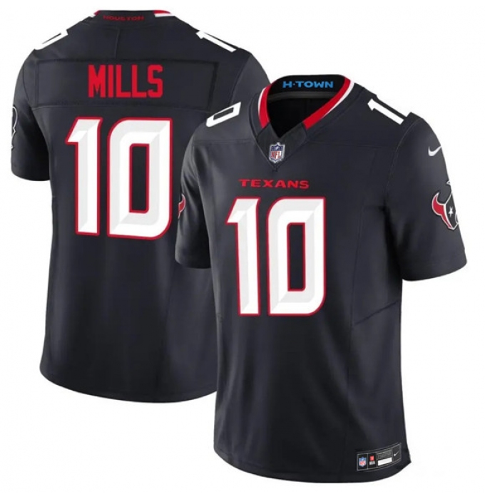 Men's Houston Texans #10 Davis Mills Navy 2nd Alternate 2026 F.U.S.E. Vapor Limited Football Stitched Jersey