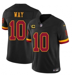 Men's Washington Commanders #10 Tress Way Black 2026 F.U.S.E. With 4-Star C Vapor Limited Football Stitched Jersey