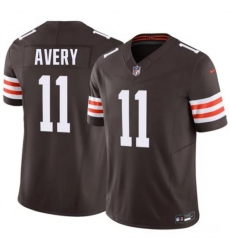 Men's Cleveland Browns #11 Tre Avery Brown 2026 F.U.S.E. Vapor Limited Football Stitched Jersey