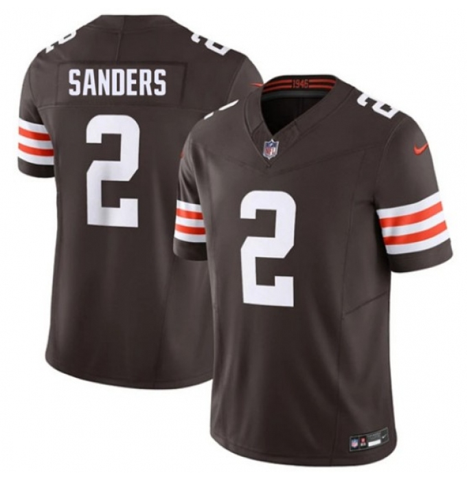 Men's Cleveland Browns #2 Shedeur Sanders Brown 2026 F.U.S.E. Vapor Limited Football Stitched Jersey