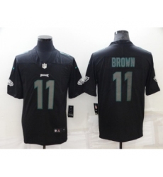 Men's Philadelphia Eagles #11 A. J. Brown Black Impact Limited Stitched Jersey