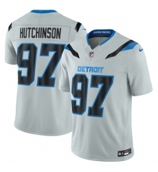 Men's Detroit Lions #97 Aidan Hutchinson Silver 2026 F.U.S.E. Rivalries Collection Limited Football Stitched Jersey