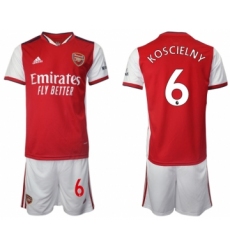 Men 2021-2022 Club Arsenal home red 6 Soccer Jersey