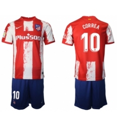 Men 2021-2022 Club Atletico Madrid home red 10 Nike Soccer Jersey