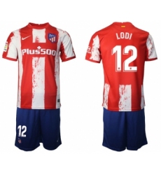 Men 2021-2022 Club Atletico Madrid home red 12 Nike Soccer Jersey