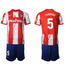 Men 2021-2022 Club Atletico Madrid home red 5 Nike Soccer Jersey