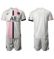 Men 2021-2022 Club Paris St German away white blank Soccer Jersey