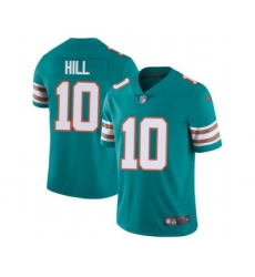 Men's Miami Dolphins #10 Tyreek Hill Aqua Color Rush Limited Stitched Football Jersey