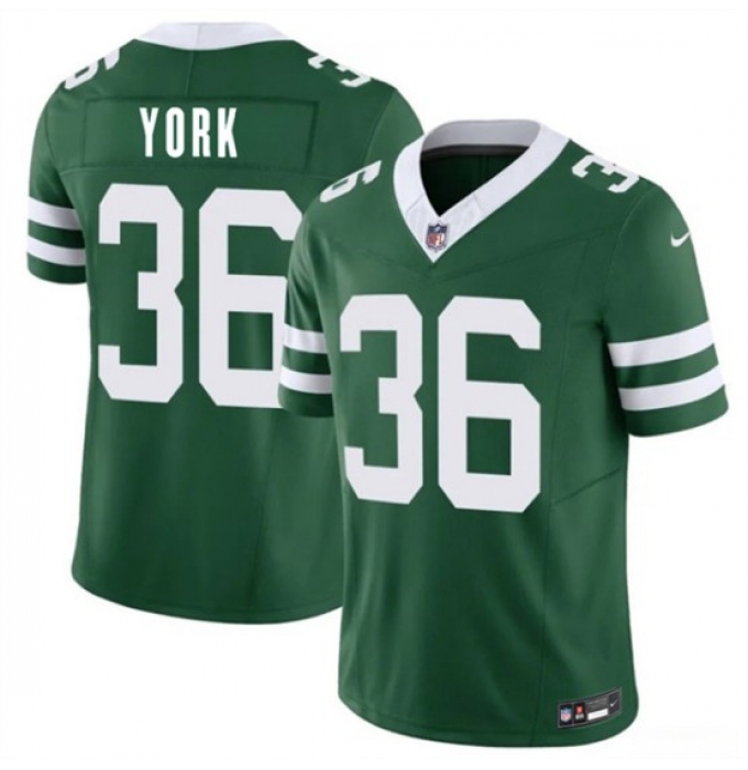 Men's New York Jets #36 Cade York Green 2026 F.U.S.E. Vapor Untouchable Limited Football Stitched Jersey