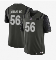 Men's New York Jets #56 Williams Black Rivalries Collection Jersey