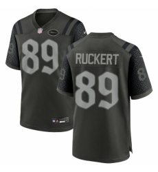 Men's New York Jets #89 Jeremy Ruckert Black Rivalries Collection Jersey