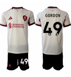 Men Liverpool 2026 Soccer Jerseys Beige #49 GORDON