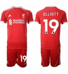 Men Liverpool 2026 Soccer Jerseys Red #19 ELLIOTT