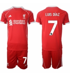Men Liverpool 2026 Soccer Jerseys Red #7 LUIS DIAZ