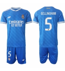 Men Real Madrid 2026 Soccer Jerseys Blue #5 BELLINGHAM