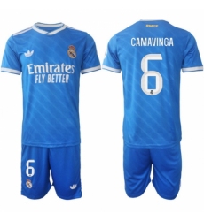 Men Real Madrid 2026 Soccer Jerseys Blue #6 CAMAVINGA
