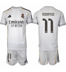 Men Real Madrid 2026 Soccer Jerseys White #11 RODRYGO