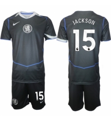 Men Chelsea 2026 Soccer Jerseys DarkGrey #15 JACKSON