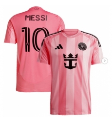 Men's Inter Miami CF Lionel Messi adidas Light Pink 2025 Euforia Replica Player Jersey