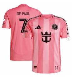 Men's Inter Miami CF Rodrigo De Paul adidas Light Pink 2025 Euforia Authentic Player Jersey