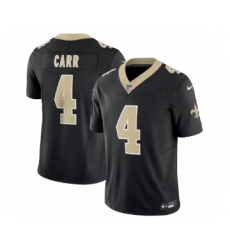 Men's Nike New Orleans Saints #4 Derek Carr Black 2023 F.U.S.E. Vapor Untouchable Limited Football Stitched Jersey