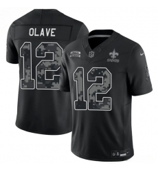 Men's New Orleans Saints #12 Chris Olave Black F.U.S.E. 2026 Salute to Service Limited Football Stitched Jersey