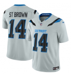 Men's Detroit Lions #14 Amon-Ra St. Brown Silver 2026 F.U.S.E. Rivalries Collection Limited Football Stitched Jersey