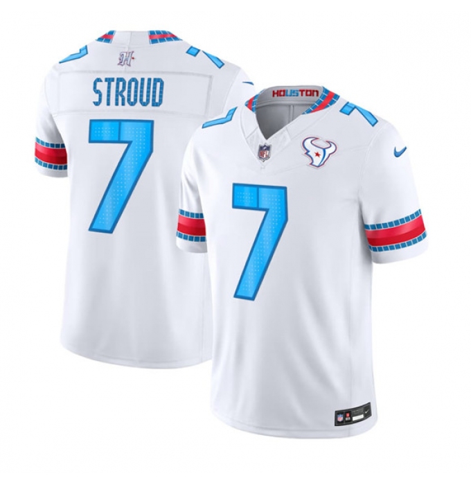 Men's Houston Texans #7 C.J. Stroud White 2026 F.U.S.E. Rivalries Collection Limited Football Stitched Jersey