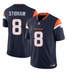 Men's Denver Broncos #8 Jarrett Stidham Navy 2025 F.U.S.E. Vapor Limited Football Stitched Jersey