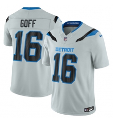 Men's Detroit Lions #16 Jared Goff Silver 2026 F.U.S.E. Rivalries Collection Limited Football Stitched Jersey