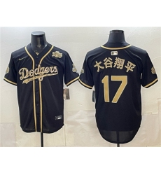 Men's Los Angeles Dodgers #17 大谷翔平 Black Military Appreciation Game Day Stitched Baseball Jersey