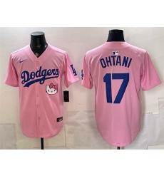 Men's Los Angeles Dodgers #17 Shohei Ohtani Pink 2025 Hello Kitty Vapor Limited Stitched Baseball Jersey